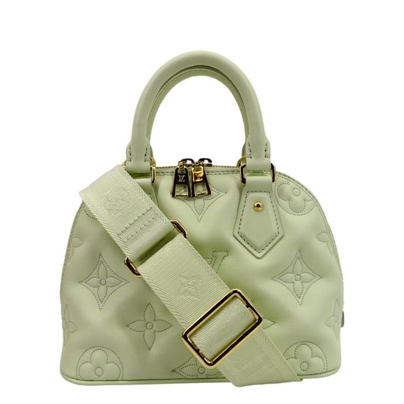 Louis Vuitton Handbags - LOUIS VUITTON  Alma BB Bubblegram Quilted Leather Satchel Crossbody Bag Green